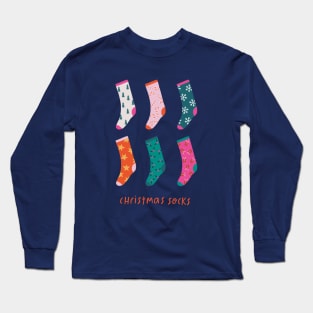 Christmas Socks Long Sleeve T-Shirt